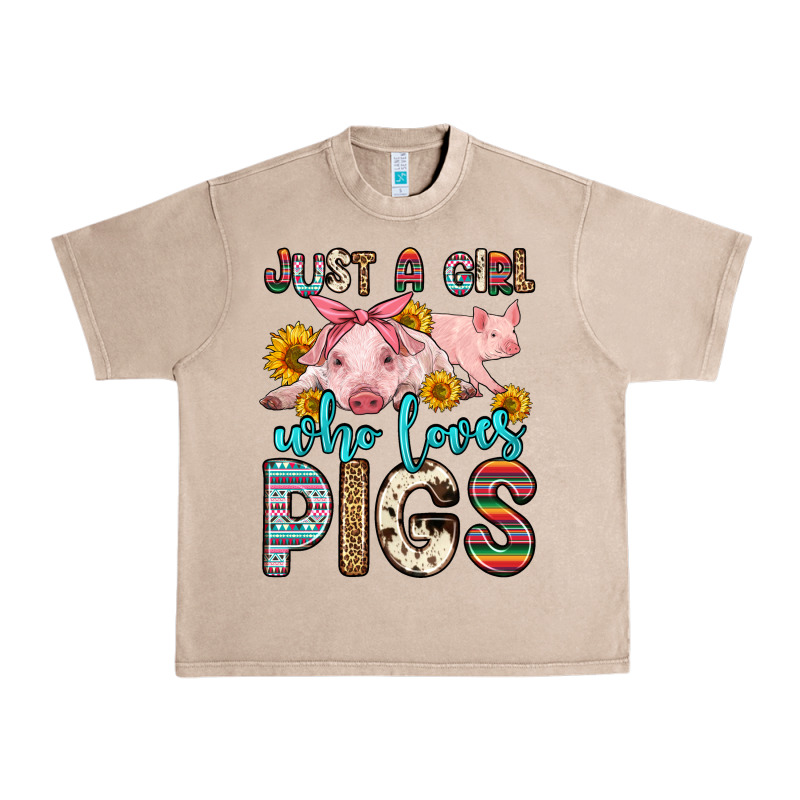 Just A Girl Who Loves Pigs Urban Heavy Tee by Zillion Design Studio | Teevron