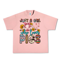 Salmon just a girl who loves pigs Urban Heavy Tee - Zillion Design Studio