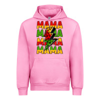 Fuchsia Pink mama lightning bolt juneteenth Urban Hoodie - LillyAllenDesigns