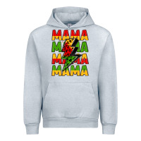 Heather Grey mama lightning bolt juneteenth Urban Hoodie - LillyAllenDesigns