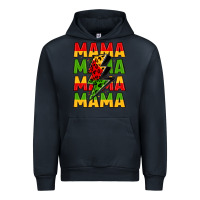 Navy mama lightning bolt juneteenth Urban Hoodie - LillyAllenDesigns