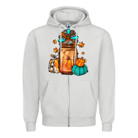 Dove Grey thanksgiving coffee Zipper Hoodie - JahusDesignShop