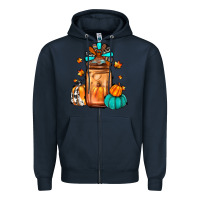 Navy thanksgiving coffee Zipper Hoodie - JahusDesignShop