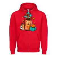 Red thanksgiving coffee Zipper Hoodie - JahusDesignShop