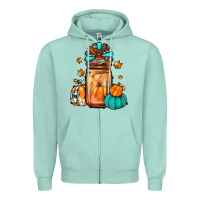 Seafoam thanksgiving coffee Zipper Hoodie - JahusDesignShop
