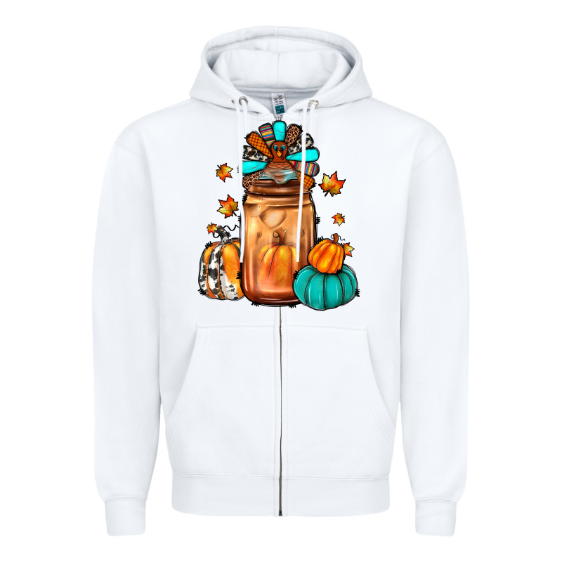Thanksgiving Coffee Zipper Hoodie by JahusDesignShop | Teevron