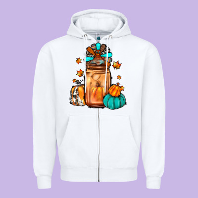 Thanksgiving Coffee Zipper Hoodie Designed By Jahusdesignshop