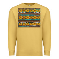 Antique Gold sunflowers leopard cowhide turquoise Premium Sweatshirt - BarkalooDesign