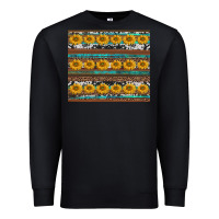 Black sunflowers leopard cowhide turquoise Premium Sweatshirt - BarkalooDesign