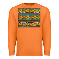 Carrot sunflowers leopard cowhide turquoise Premium Sweatshirt - BarkalooDesign