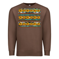 Chestnut sunflowers leopard cowhide turquoise Premium Sweatshirt - BarkalooDesign