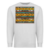 Dove Grey sunflowers leopard cowhide turquoise Premium Sweatshirt - BarkalooDesign