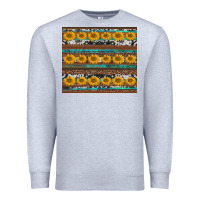 Heather Grey sunflowers leopard cowhide turquoise Premium Sweatshirt - BarkalooDesign