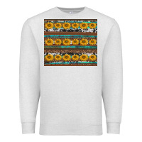 Oatmeal Heather sunflowers leopard cowhide turquoise Premium Sweatshirt - BarkalooDesign