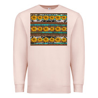 Pale Pink sunflowers leopard cowhide turquoise Premium Sweatshirt - BarkalooDesign