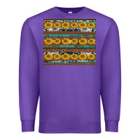 Purple sunflowers leopard cowhide turquoise Premium Sweatshirt - BarkalooDesign