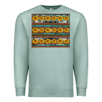 Seafoam sunflowers leopard cowhide turquoise Premium Sweatshirt - BarkalooDesign