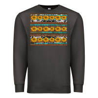 Smoke sunflowers leopard cowhide turquoise Premium Sweatshirt - BarkalooDesign