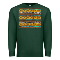 Sports Green sunflowers leopard cowhide turquoise Premium Sweatshirt - BarkalooDesign