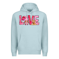 Blue Mist love with gnome Premium Hoodie - NancyCooperArtShop