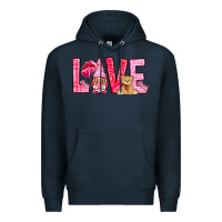 Navy love with gnome Premium Hoodie - NancyCooperArtShop