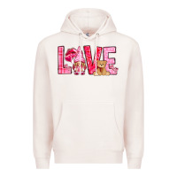 Pale Pink love with gnome Premium Hoodie - NancyCooperArtShop