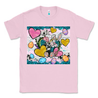 Bubblegum Pink Easter hearts Cowhide tumbler Easter Day Classic Tee - Neo Western