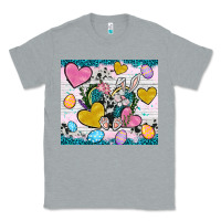 Heather Grey Easter hearts Cowhide tumbler Easter Day Classic Tee - Neo Western