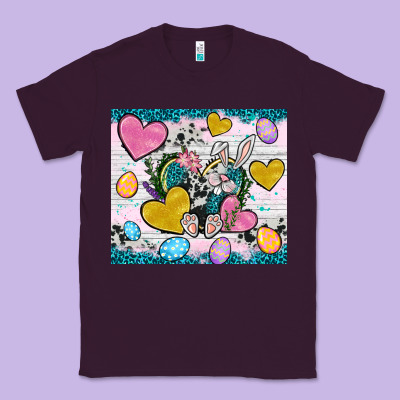 Easter Hearts Cowhide Tumbler Easter Day Classic Tee Designed By Neo Western