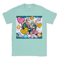 Seafoam Easter hearts Cowhide tumbler Easter Day Classic Tee - Neo Western