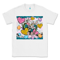 White Easter hearts Cowhide tumbler Easter Day Classic Tee - Neo Western