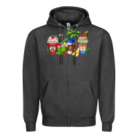 Charcoal Heather dominican republic coffee cups Zipper Hoodie - AdoDesignShop