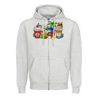 Dove Grey dominican republic coffee cups Zipper Hoodie - AdoDesignShop