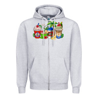 Heather Grey dominican republic coffee cups Zipper Hoodie - AdoDesignShop