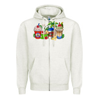 Oatmeal Heather dominican republic coffee cups Zipper Hoodie - AdoDesignShop