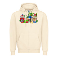Sandshell dominican republic coffee cups Zipper Hoodie - AdoDesignShop