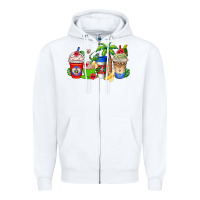 White dominican republic coffee cups Zipper Hoodie - AdoDesignShop