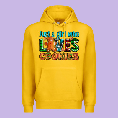 Just A Girl Who Loves Cookies Premium Hoodie Designed By Adodesignshop