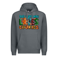 Rock just a girl who loves cookies Premium Hoodie - AdoDesignShop