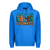 True Royal just a girl who loves cookies Premium Hoodie - AdoDesignShop