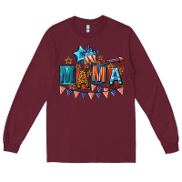 Burgundy All American Mama 4th of July Long Sleeve Tee - CowGirlArtShop