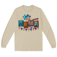 Mushroom All American Mama 4th of July Long Sleeve Tee - CowGirlArtShop