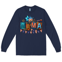Navy All American Mama 4th of July Long Sleeve Tee - CowGirlArtShop