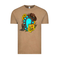 Vintage Coffee western turquoise gemstone Vintage Tee - Zillion Design Studio