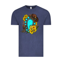 Vintage Denim western turquoise gemstone Vintage Tee - Zillion Design Studio