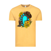Vintage Mustard western turquoise gemstone Vintage Tee - Zillion Design Studio