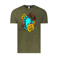 Vintage Olive western turquoise gemstone Vintage Tee - Zillion Design Studio