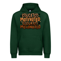 Forest Green educated motivated elevated melanated Urban Hoodie - LillyAllenDesigns