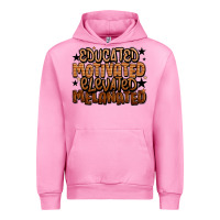 Fuchsia Pink educated motivated elevated melanated Urban Hoodie - LillyAllenDesigns