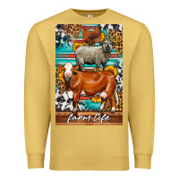 Antique Gold Western Farm Life Premium Sweatshirt - LillyAllenDesigns